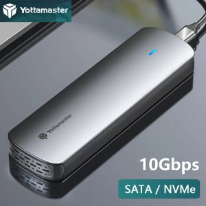 Enceinte Yottamaster M.2 NGFF NVME SSD Enclosure M2 SATA COURT DE DRIDE DE DRIDE EXTÉRIEL