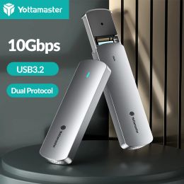 Behuizing yottamaster m.2 nvme/sata dual protocol harde schijfschijfbehuizing typec USB3.2 gen2 10GBP SSD externe behuizing hd opslagbox 4tb