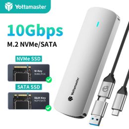 Enceinte Yottamaster M.2 Enceinte SSD NVME 10 Gbps PCIE SSD CASE ET SATA 5GBP