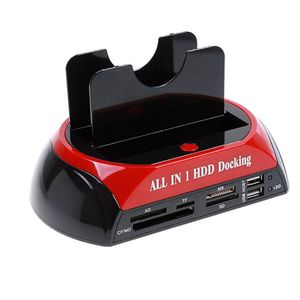 Enclosures Convenient 2.5 Inch 3.5 IDE SATA USB 2.0 Dock HUB Dual HDD Hard Drive Disk Docking Station Base Support DRIVEHDD