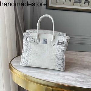 Bolso de extremo Platino High Diamond Hebellle Himalaya Patrón de cocodrilo Bag Bag Bold Bangbag Bag Fashion Bolsas para mujeres Tendencia de cuero genuino hecho a mano