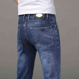 End High Chiamania Sommer-Jeans für Herren, schmal, gerade, elastisch, modisch, Freizeithose