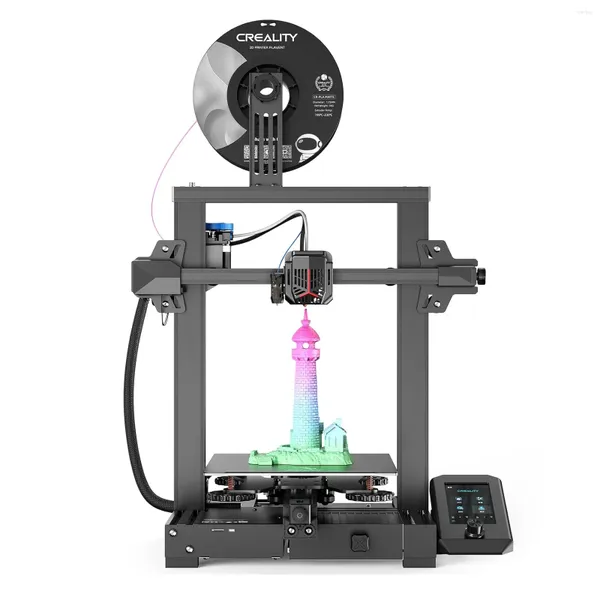 Impresora 3D Ender 3 V2 Neo con Kit de nivelación automática CR Touch, plataforma de acero con resorte para PC, extrusora de Metal preinstalada