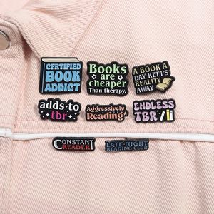 Épingles en émail TBR sans fin personnalisées lecteur constant en fin de soirée club club broch badges badges bijoux de dessins animés pour les amis pour enfants