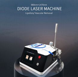 980 nm 1470 nm Endolift Fibra óptica láser liposucción Máquina de adelgazamiento endolaser Reducción de grasa Vascular