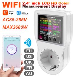 Energiemeters Digitale wattmeter WiFi/Bluetooth 220V AC Power Electricity Consumption Wattage 230428