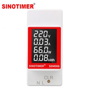 Energiemeters Din Rail Elektriciteit Digitale meter Power Voltmeter Ammeter Watt KWH Reset Verbruik Wattmeter Monitor AC 50V ~ 300V 230428