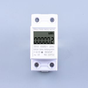 Energy METERS HOME LCD Digitale display stroomverbruik eenfase watt watt Wattmeter KWH 230V AC 50Hz 60A Electric Din Rail 230428