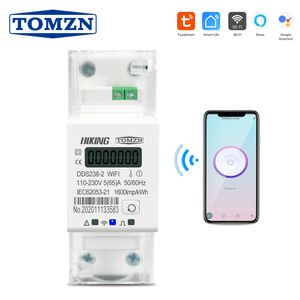 Energy Meters Tuya Single Phase 65A Din Rail WIFI Smart timer Power Consumption Monitor kWh Wattmeter 110V 220V 50/60Hz 230428