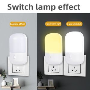 Économie d'énergie 3W Night Light Plug-in LED Alimentation d'alimentation lampe d'éclairage intérieur Lampe de chevet de nuit US / EU NOUVEAU COLO