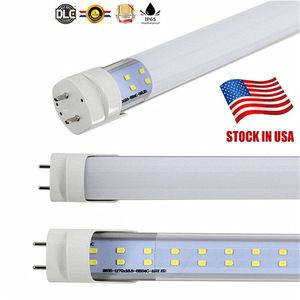 LED-buizen 4ft 4 voet T8 1200 mm 28W LED-lichtbuizen Dubbele lijn SMD2835 1,2 m LED Fluorescent Licht Bi-Pin G13 AC 85-265V Store Winkel Licht Garage Warehouse Attische lamplamp