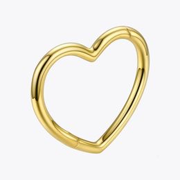 Enfashion Heart Cuff Bangles pour femmes Accessoires Gold Color Brass Bracelets Fashion Bijoux Friends Cadeaux Pulseira BC2006 240430