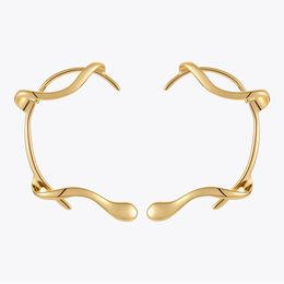 Enfashion Branches non époustouflantes Cuff Coup de couleur or sur les boucles d'oreilles pour femmes Pendientes Bijoux de mode irréguliers E221375 240418