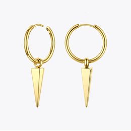 Enfashion Pyramid Spike Drop Orees Boucles pour femmes Couleur or Geométrique Goucrages d'oreilles en acier inoxydable Bijoux de mode Kolczyki E201154 240430