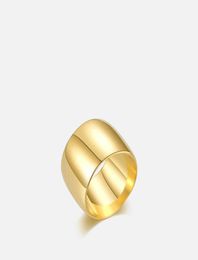 Enfashion vintage brede gladde ringen vrouwen goudkleur eenvoudige ring 2021 roestvrij staal anillos mode sieraden cadeau r2140887758016