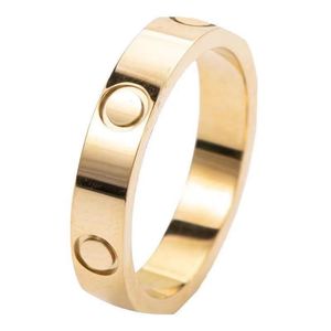 Verlovingsringen voor vrouw sieraden verzilverde band ring heren eenvoudige brief roestvrij staal huwelijkscadeau voor paar accessoires liefde ring ontwerper