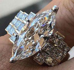 Parte de compromiso Horse Eye Cz Ring for Women 2019 Fashion Wedding Rings US Tamaño 610 Bijoux Femme Gift For Girlfriend Jewelry5043754