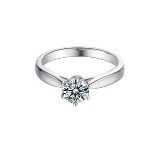 Bague en argent usine de bijoux en gros bague en or pour femmes bague de fiançailles bagues pour petite amie bague de luxe bague de mariage bague en argent moissanite M03F avec boîte-cadeau 5A