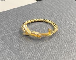 Verlovingsringen voor vrouw Letter Y Gouden Ring Designer Mens Love Couple Ring 925 zilveren luxe sieraden Damesfeest Hiphop L-ring7906326