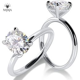 Bagues de fiançailles pour femmes, bague Solitaire en argent Sterling 925, coupe ovale 1-3ct, couleur D, bandes de diamant de laboratoire VVSI, bijoux 240124