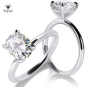 Verlovingsringen voor Vrouwen Solitaire Ring 925 Sterling Zilver 13ct Oval Cut D Kleur VVSI Lab Diamond Bands Sieraden 240402