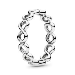 Anillos de compromiso para mujeres Boda Rose Silver Love Ring Mujer Jewelys Diseñadores de cumpleaños Tamaño de regalo de Navidad 5-9