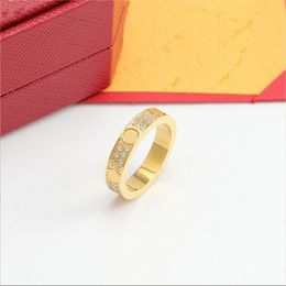 anillos de compromiso amor anillo de diamantes titanio acero plata hombres y mujeres rosa joyería para amantes anillos de pareja regalo de boda anillos de oro para mujeres
