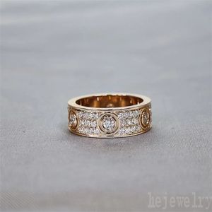 Engagement zilveren kleur diamanten ringen voor vrouwen sieraden vrouwen moissanite huwelijk liefhebbers hiphop moderne rvs zirkoon schroef heren vergulde gouden ring ZB019 E23