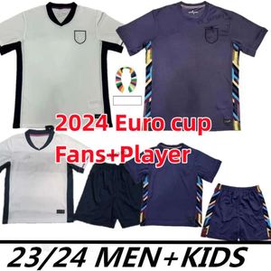 Inglaterra Bellingham Jerseys personalizados de fútbol Euro Cup Sterling Rashford Grealish Mount Foden Saka 2023 2024 Camisa de fútbol Asudores Jugadores Men Kits Kit S-4XL