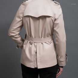 Mannen Trenchcoats Engeland Merk Stijl Beige Trenchcoat Plus Size 3XL Mens Coat Mannelijk Slank Fit Jacket voor Gift1