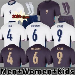 Inglaterra Euro 24 Camisa de fútbol 24 25 Camisa de fútbol de Inglaterra Bellingham Kane Home Away Estadio Jersey Jersey Rice Saka Foden Mujeres Mujeres Kits de jugadores