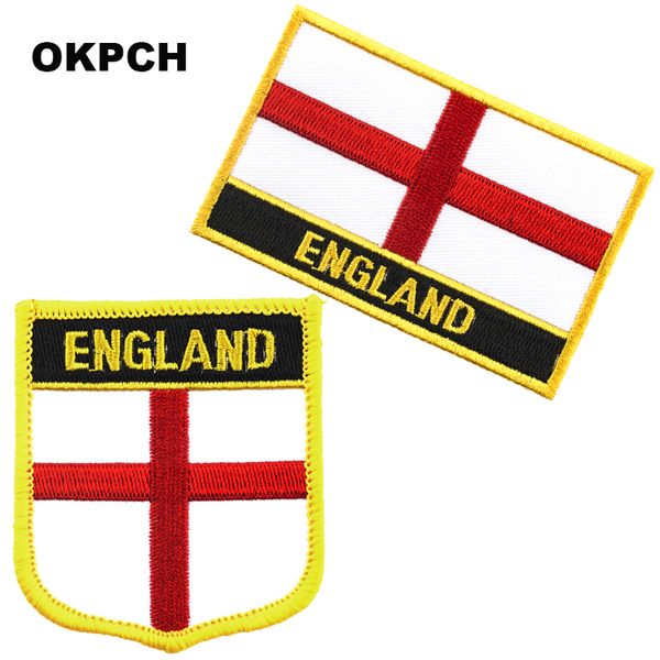 Livraison Gratuite Drapeau Angleterre Broderie Fer Sur Patch 2pcs Par Ensemble PT0234-2