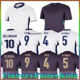 Angleterre Football Shirt Soccer Jerseys 2024 25Home National Football Angleterre Kane Sterling Saka Rashford Shirt Sancho Mount Grealish Men Kit sets Uniforms