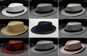 Angleterre rétro Men039 Fedoras Top Jazz Plaid chapeau printemps d'été