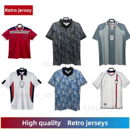 Engeland retro voetbaltrui 1982 1990 1996 1998 2002 Nationaal team Gerrard Shearer Carragher Lampard Rooney Owen Terry Classic Vintage voetbalhirt Retro Jersey