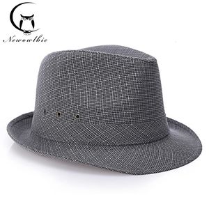 Angleterre haut rétro Jazz chapeaux pour hommes 4 taille 57 58 59 60 CM chapeau de paille mode femmes Sunhat Gentleman 240320