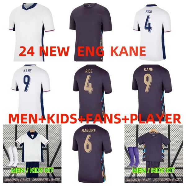 Inglaterra 24 25 Soccer Jersey Bellingham Rashford Kane 2024 Europue National Team Football Shirt Kit Kit Kit de entrenamiento Saka Mount Foden Grealish