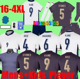 Angleterre Football Shirt 2024 25 Soccer Jerseys Saka Fode Bellingham Rashford England Kane Sterling Grealish Woman Kids Team National Football 4xl