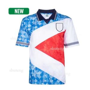 Maillot rétro d'Angleterre 1982 1986 1998 2002 2004 Maillot de football Shearer Beckham 1989 1990 Gerrard Scholes Owen 1994 Heskey 1996 Gascoigne Vintage Classic Football 96