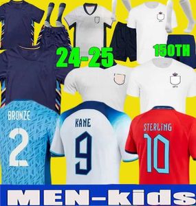Angleterre Soccer Jerseys Angleterre Coupe du monde Femmes Football Shirt Kirby White Bright Mead 22 23 24 Kane Sterling Rashford Sancho Grealish Hommes Enfants Kit 2ery