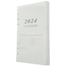 Engels Agenda Boek Pagina A5 Planner Notitieboekjes Blanco Kalender Delicaat Jaar Kladblok Papier Wekelijks Maandelijks Kantoor Zakformaat 240306