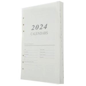 Agenda anglais livre Page A5 planificateur cahiers calendrier vierge année délicate bloc-notes papier hebdomadaire mensuel bureau format de poche 240127