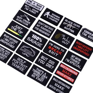 Engelse Letters Patches Zwart Tactisch Borduren Leger Badge Haak Lus Armband 3D Stok Op Jas Rugzak Kleding Badges Stickers