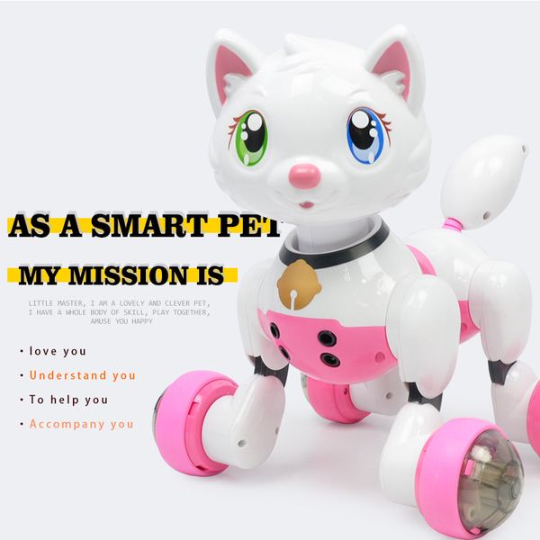 Perro Robot inteligente transfronterizo versión en inglés, juguete para niños, perro eléctrico de inducción controlado por voz, mascota electrónica