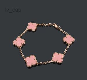 graveren 5-delige bloemarmbanden armbanden fabriek 18K goud rosé zilveren armband 316L roestvrij staal ingelegd keramiek zwart wit rood groen roze liefde sieraden