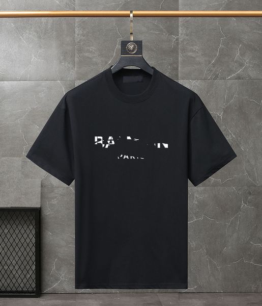 Camiseta con letra de banda de diseñador de ropa para hombre grabada, camiseta con estampado de letras de lujo en blanco y negro de moda, talla XS 4XL#.ljs-1