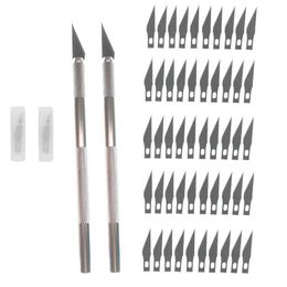 Gravure Nonslip Metal Scalpel Meskit PCS Blades Cutter Craft Knives voor mobiele telefoon PCB Reparatie Handgereedschap