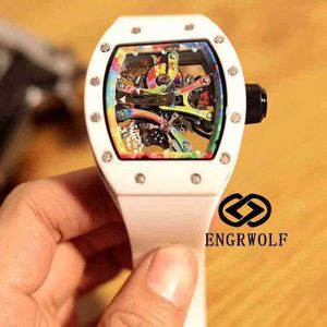 Engrwolf Watch r Rm68-01 Serie 2824 Automatische mechanische witte aardewerktape Heren