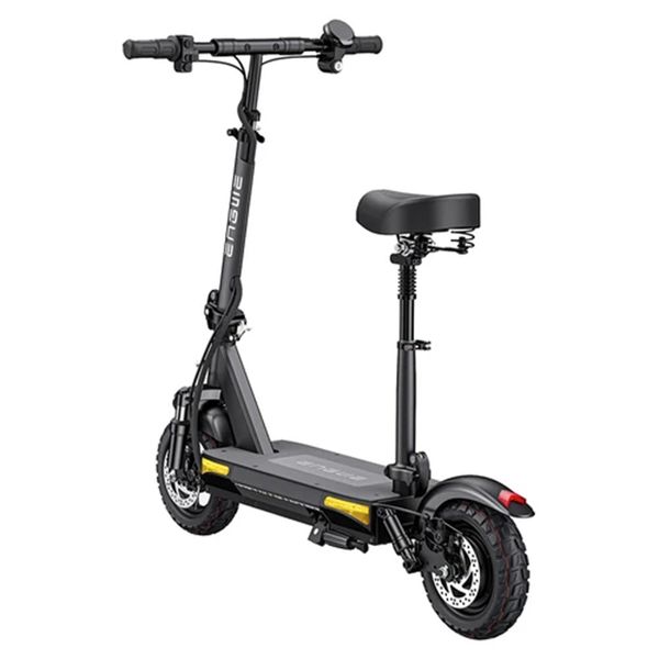 ENGWE S6 Scooter électrique 10 Pouces Pneu Tout-Terrain 500W (PEAK 700W) Moteur Brushless 45Km/h Vitesse Max 48V 15.6Ah Batterie pour 70KM 120KG Charge IPX4 Étanche avec Siège-Noir