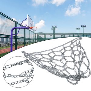 Améliorez votre expérience de basket-ball avec un filet à chaîne robuste de couleur argent et or, performances supérieures pour les joueurs sérieux 231229